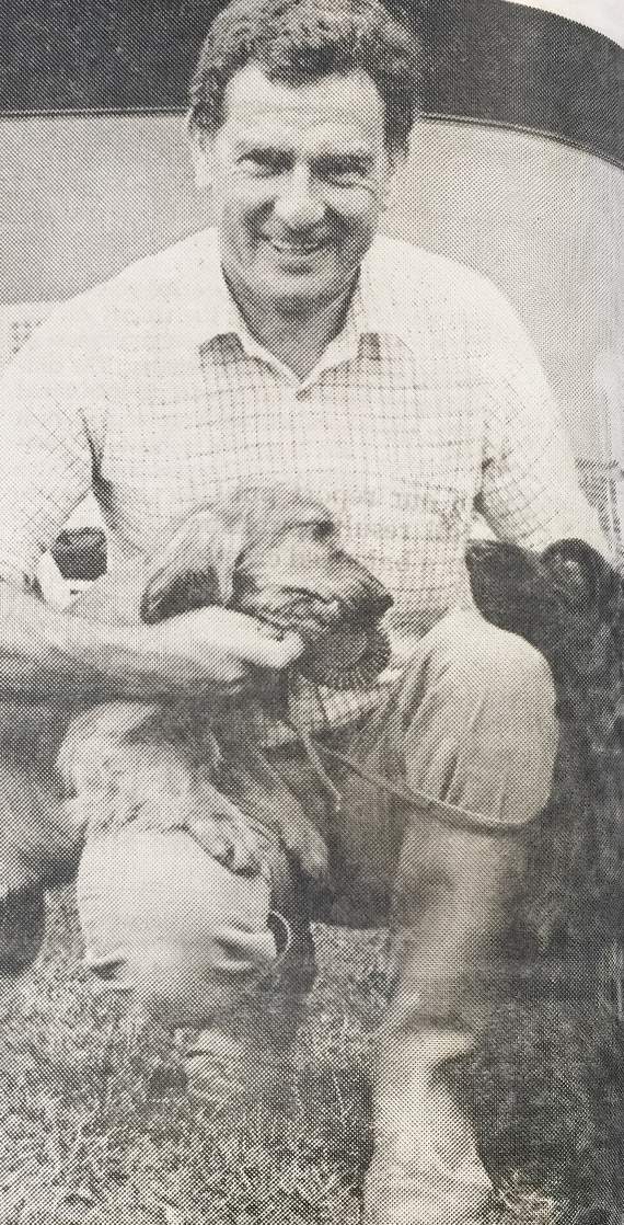 Mr Islwyn Humphreys, Barmouth, with his dogs Pengerncoch and Mali, winners at the Meirionnydd County Show.