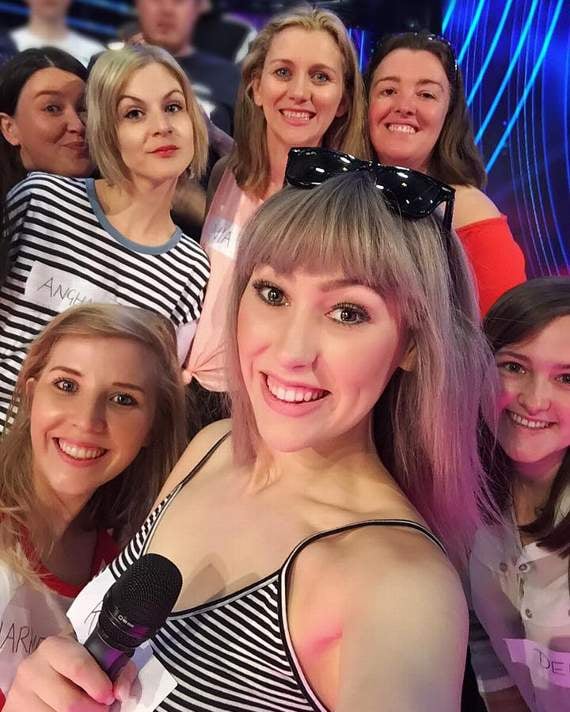 Sgarmes rehearsing on set for the live final