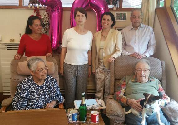 Clarrie and Lyn with their family