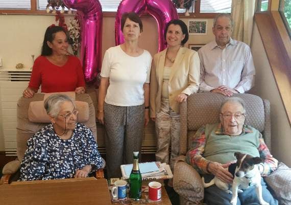 Clarrie and Lyn with their family