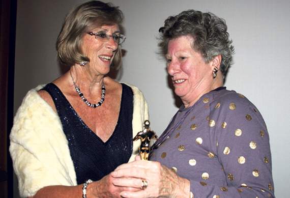 Betty Annette receives her award for her work in the community