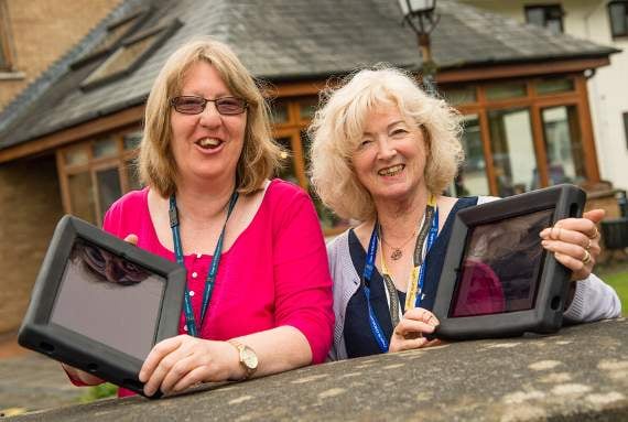 Denise Owen, community education manager and Dilys Megicks, care home manager