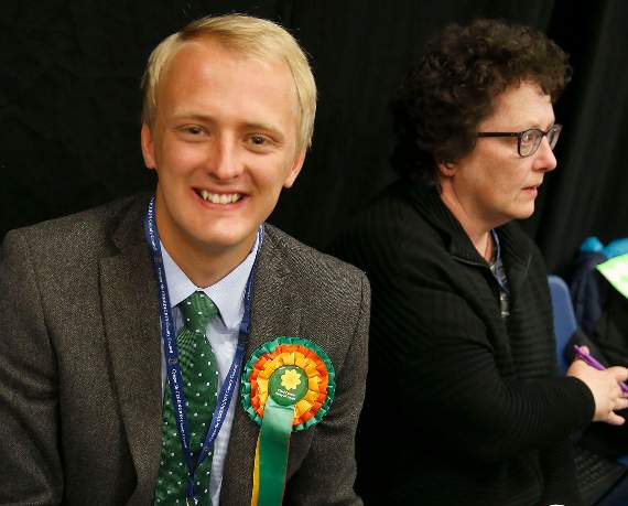Ceredigion candidate Ben Lake is joined by his Plaid Cymru colleague AM Elin Jones