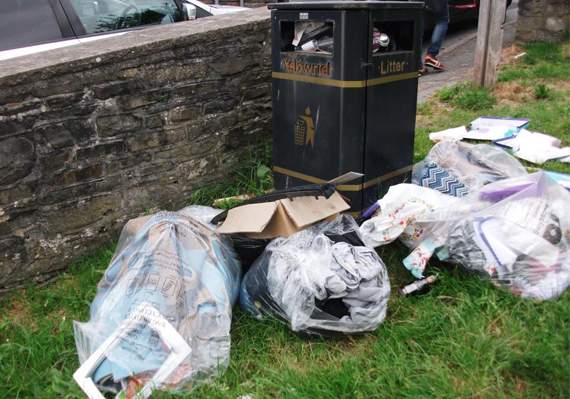 The fly-tipping at ‘Coopers Corner’ included carpet off-cuts