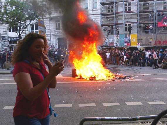 Hamburg was subject to intense protests and rioting. Photo: Flickr/JouWatch