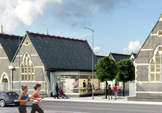 An artist’s impression of how the café quarter will look