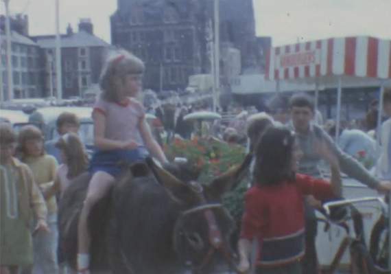 Victor H Williams’ daughter on a donkey ride