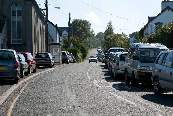 Illegal parking is an issue in Aberporth, according to one local councillor