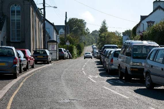 Illegal parking is an issue in Aberporth, according to one local councillor