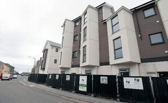The flats pictured last summer
