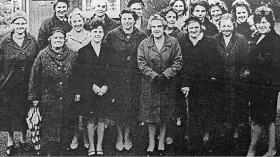The original members of the first ever branch of Merched y Wawr in Parc, near Bala in 1967
