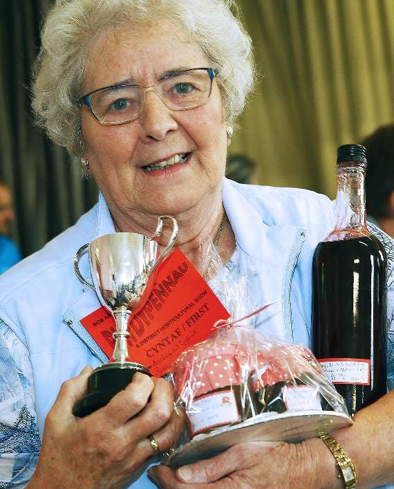 Brenda Jones won the highest number of points in the preserves and cookery classes,winning first prize for her bottle of cordial. 17APJ07September25