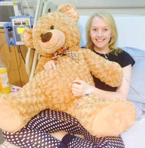 Beatrice in hospital during her cancer treatment