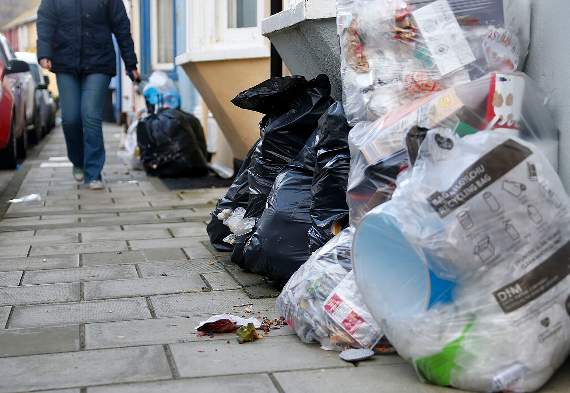Rubbish on New Street, Aberystwyth