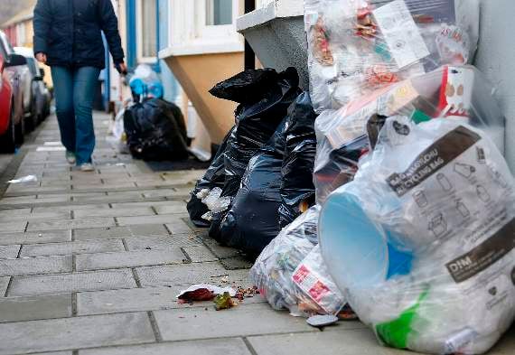 Rubbish on New Street, Aberystwyth
