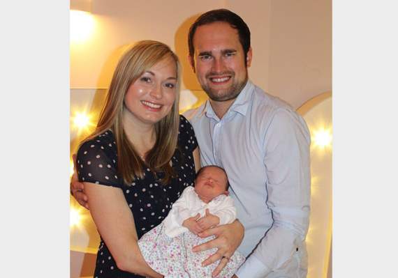 Ian Picken, originally from Aberystwyth, with his wife Katie and daughter Seren