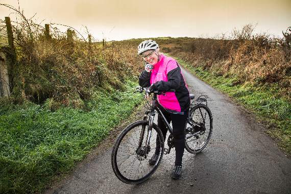 The bike ride was a far cry from Ann’s day-to-day life on the family farm in Sarn
