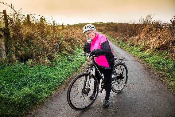 The bike ride was a far cry from Ann’s day-to-day life on the family farm in Sarn