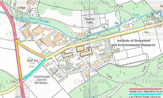 The diversion route