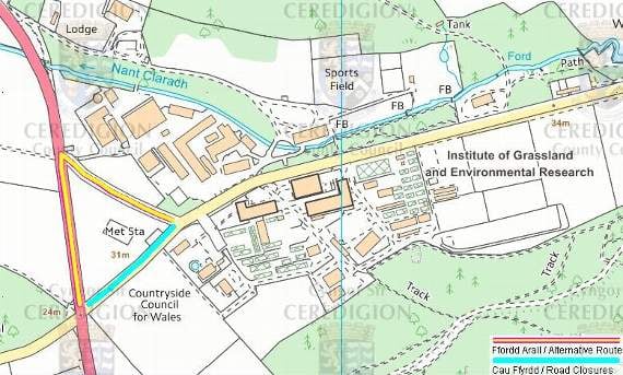 The diversion route