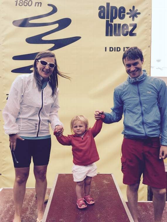 Sally with daughter, Ella, and husband, Jamie
