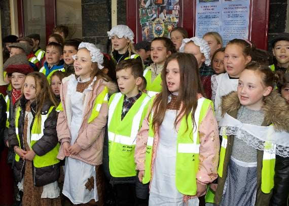 Pupils from Ysgol Eifion Wyn