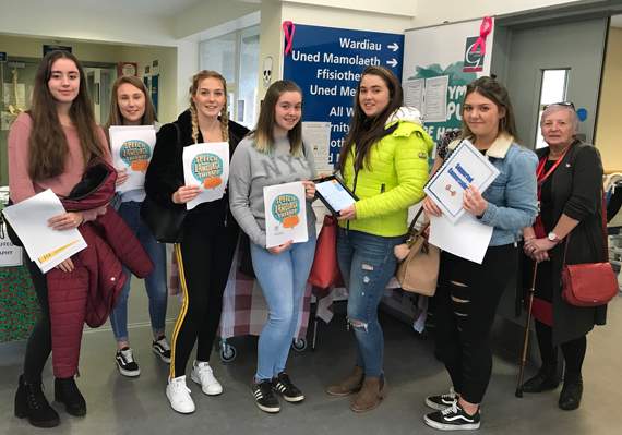 Students from Ysgol Bro Idris and Coleg Meirion-Dwyfor attended an open day to learn about the variety of roles available at Dolgellau Hospital