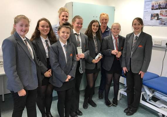Students from Ysgol Bro Idris and Coleg Meirion-Dwyfor attended an open day to learn about the variety of roles available at Dolgellau Hospital