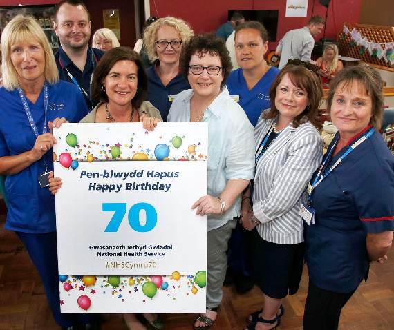 July: The 70th anniversary for the NHS was marked with a celebration party at Bronglais Hospital canteen