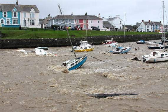 October: Boats in Aberaeron were destroyed by Storm Callum