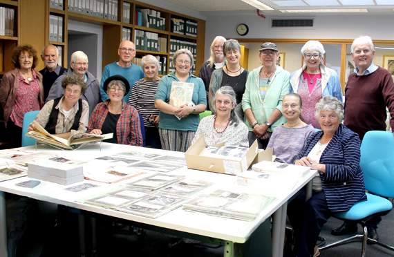 A group visit to the collections of the Royal Commission on Historic and Ancient Monuments within the National Library of Wales in September 2017