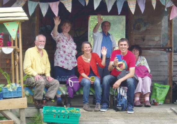 From left: Phil Wheeler, previous chair; Leigh Munton, one of the founders; Petra Weinmann, county councillor Mike Williams; Hussam Al Wahab; and Penny Bosworth