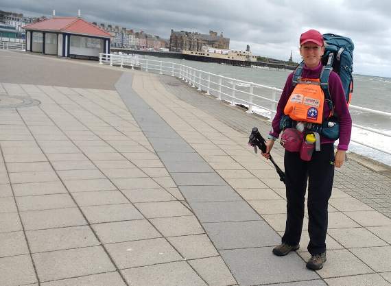 Beth pictured on Aberystwyth prom