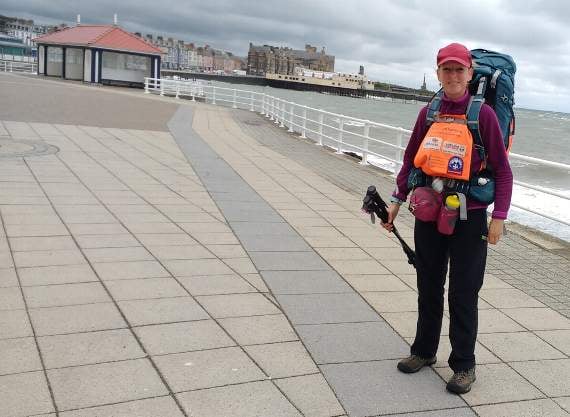 Beth pictured on Aberystwyth prom