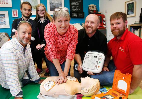 From left: Neil Warren-Kyle, Christian Warren-Kyle, Anwen Jenkins, Julia Warren-Kyle, and Phillip Garrod and Gareth Nicholas of Welsh Hearts