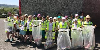 Pupils thanked for collecting and recycling litter