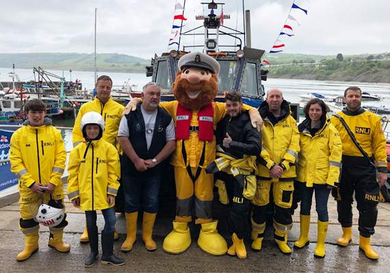 New Quay RNLI’s crew preparing to welcome everyone to the family fun open day