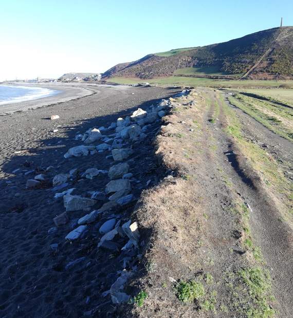 Ceredigion County Council’s Conservation Team is carrying out a review of the stability of the shingle ridge and sea defences