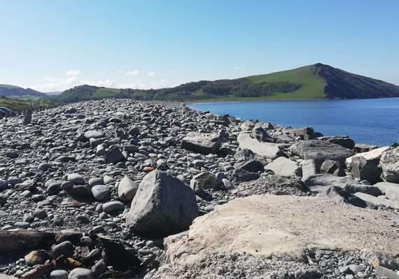 Ceredigion County Council’s Conservation Team is carrying out a review of the stability of the shingle ridge and sea defences