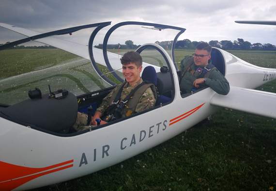 Sgt Wilson preparing for his flight