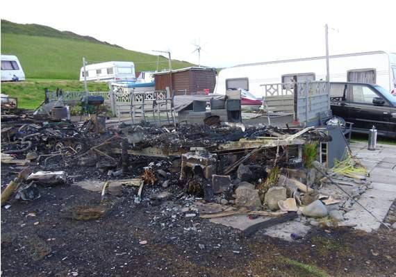The aftermath of the fire