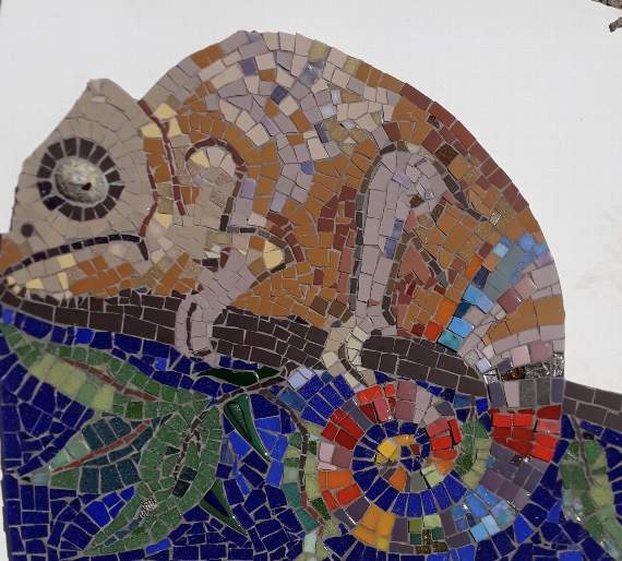 Alison Pierse has created the Covid Chameleon as a tribute to NHS workers on the frontline during the coronavirus pandemic