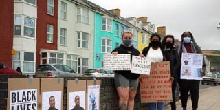 Hundreds gather on Aberystwyth beach in support of Black Lives Matter