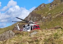 Helicopter rescues walker who fell ill on mountain