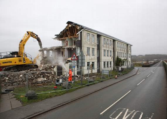 The Ty Moelwyn building is being demolished to make way for a new hotel (Pic: Nigel Hughes)