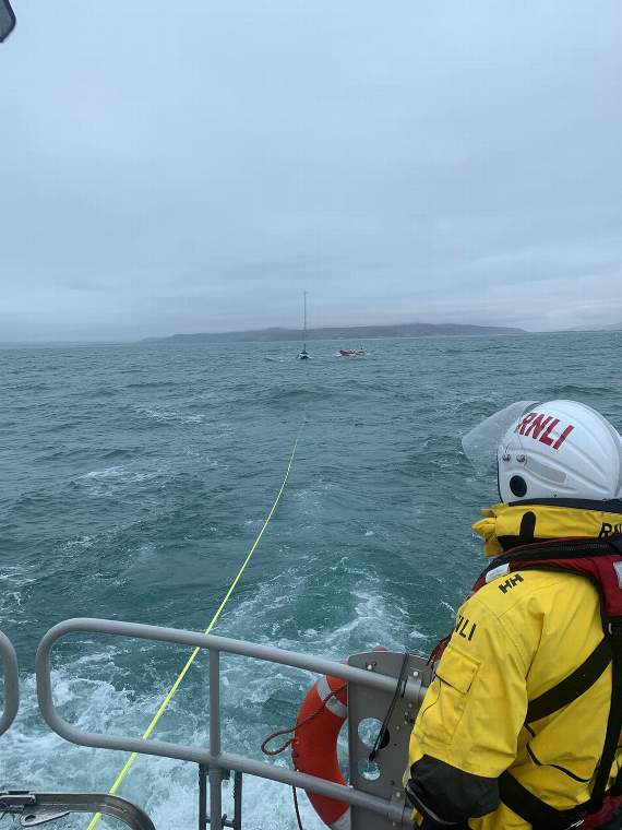 New Quay and Aberdyfi RNLI on the scene