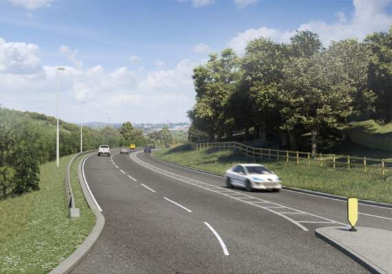 The proposal is for an overtaking lane off Llangurig roundabout
