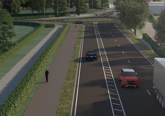 Artists’ impressions of the proposed new road scheme for the A487 at Llanrhystud