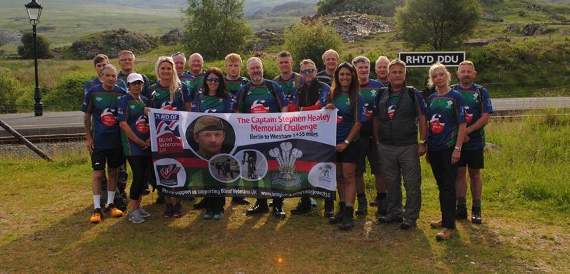 Colin climbed Snowdon blindfolded, with a team of veterans and serving soldiers, as part of the Captain Stephen Healey Memorial Challenge
