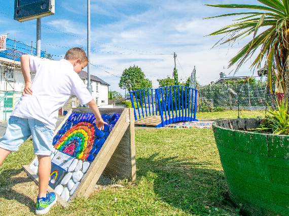Llyr Dafydd Emery wanted to create a rainbow of painted stones to thank NHS workers